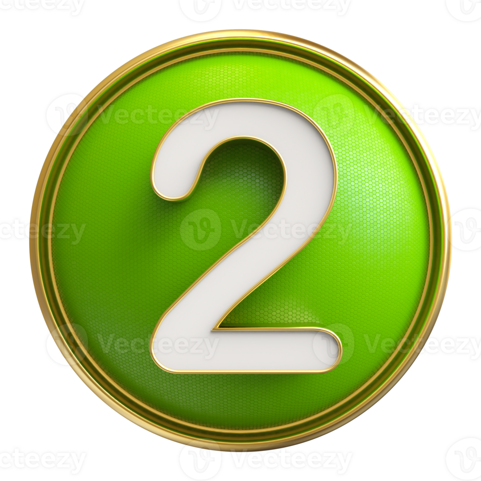 Icon 3D Number 2 png