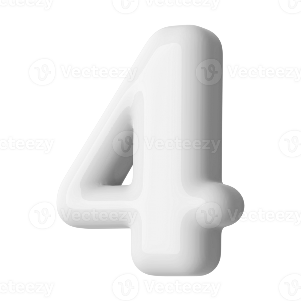 plata 3d número 4 4 png