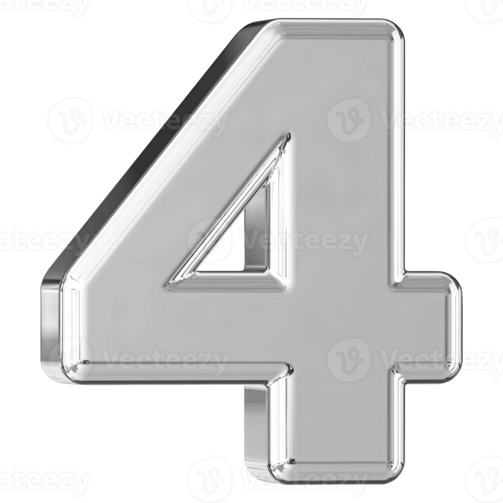 plata 3d número 4 4 png