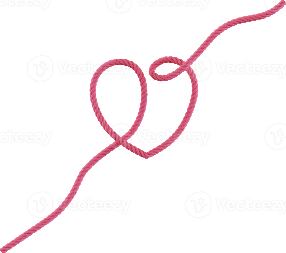 rope in heart shape png
