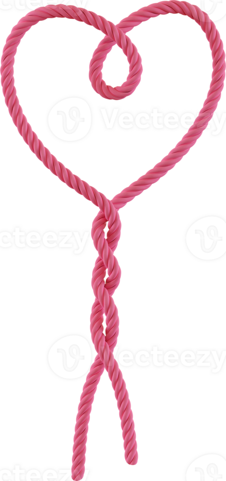 rope in heart shape png
