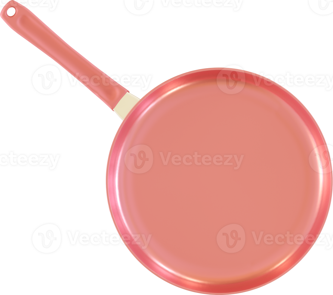 cute pink frying pan png