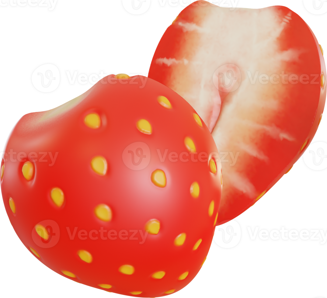 half of strawberry png