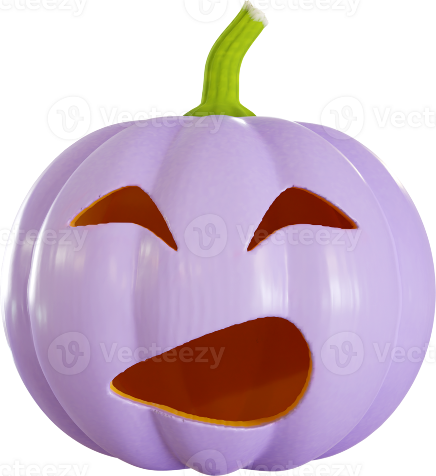 purple pumpkin face png