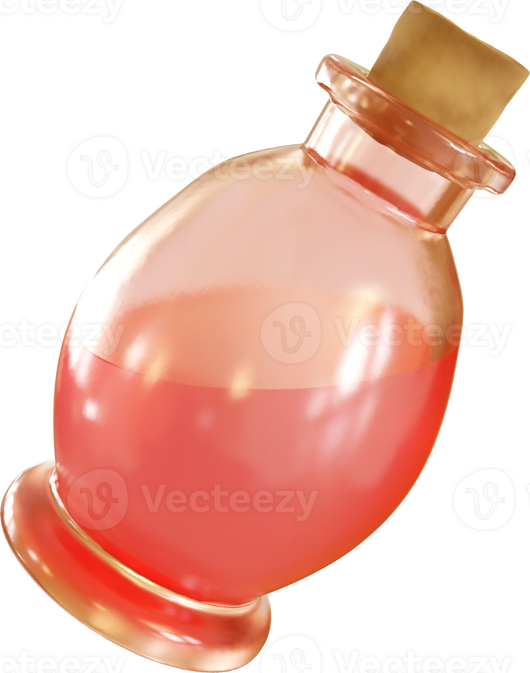 red magic potion bottle for halloween png