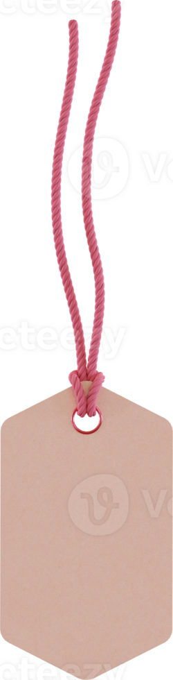 pink label with rope png