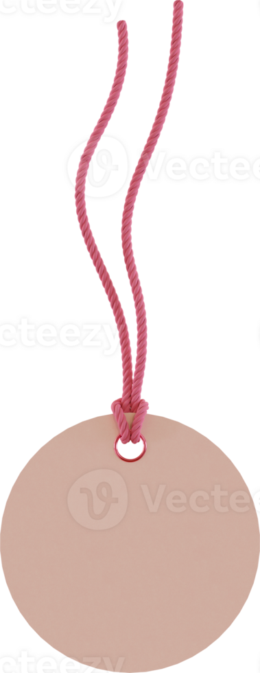price tag with rope round shaped png