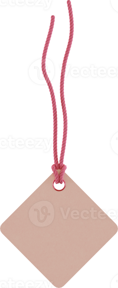 pink label with rope png