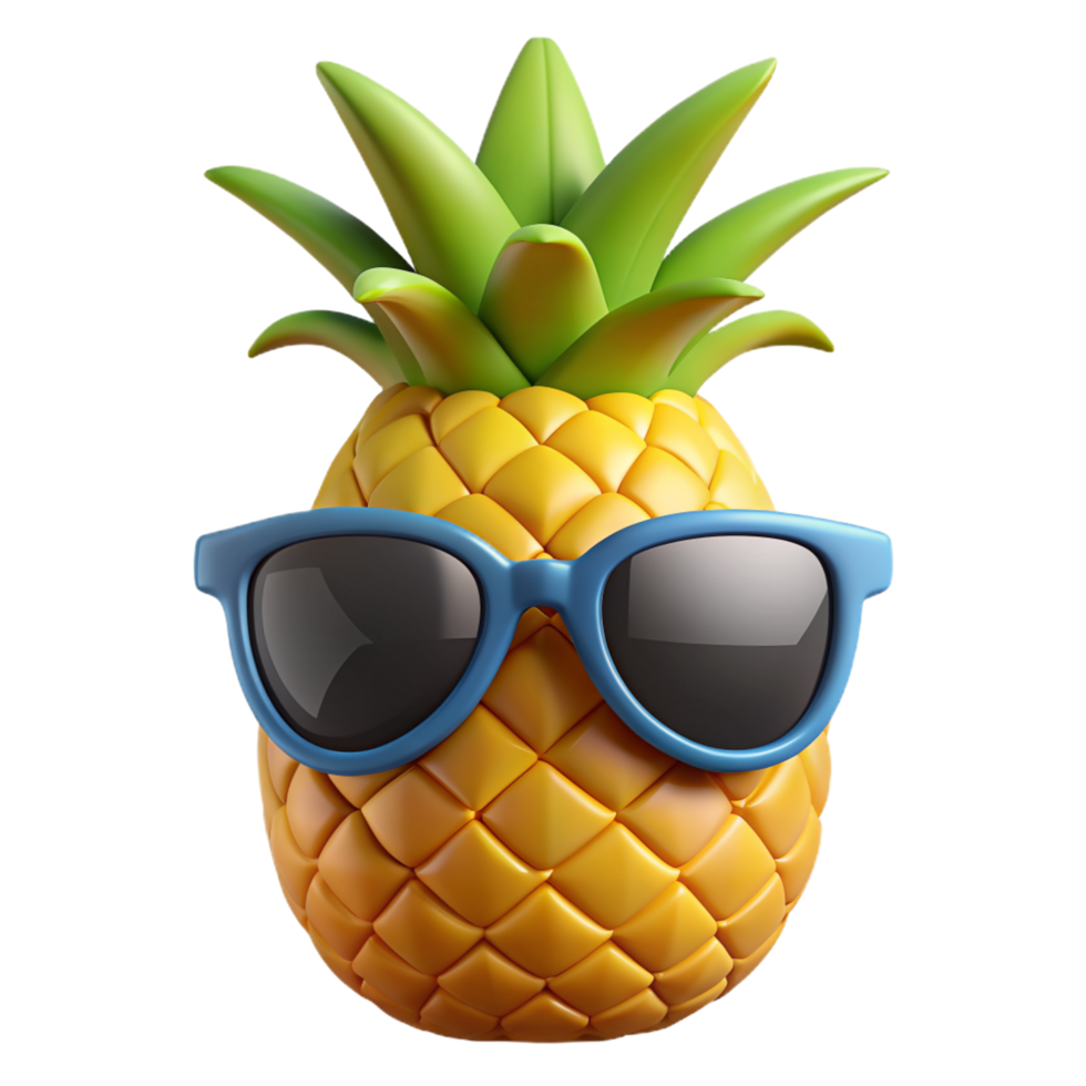 Pineapple wear Sunglasses 3d Style png