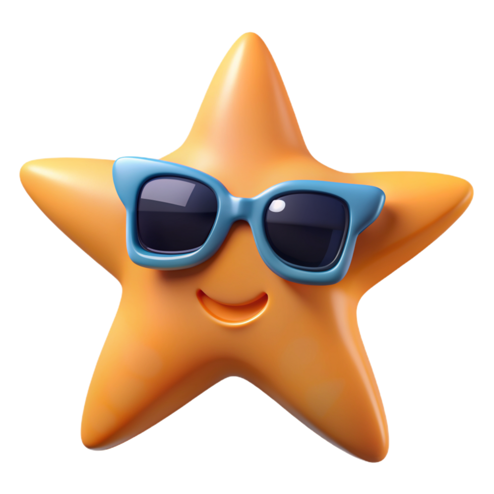 Starfish wear Sunglasses 3d Item png