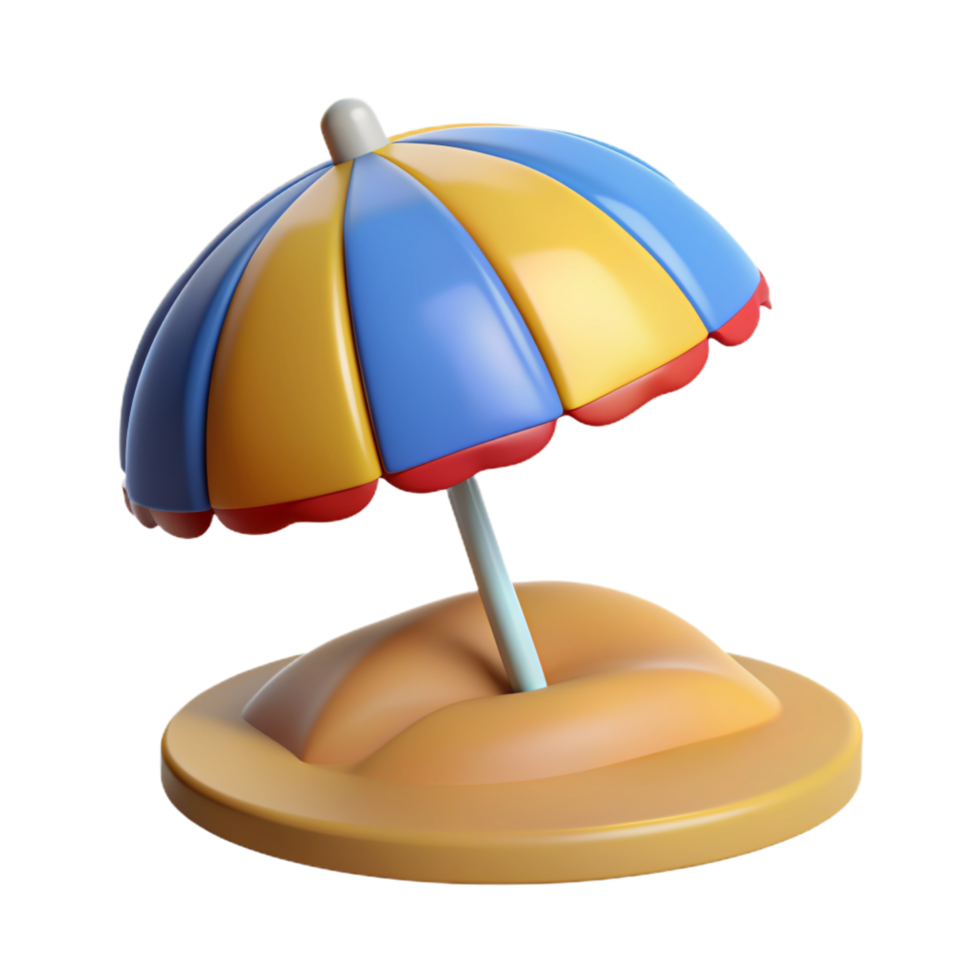 Umbrella Beach 3d Item png
