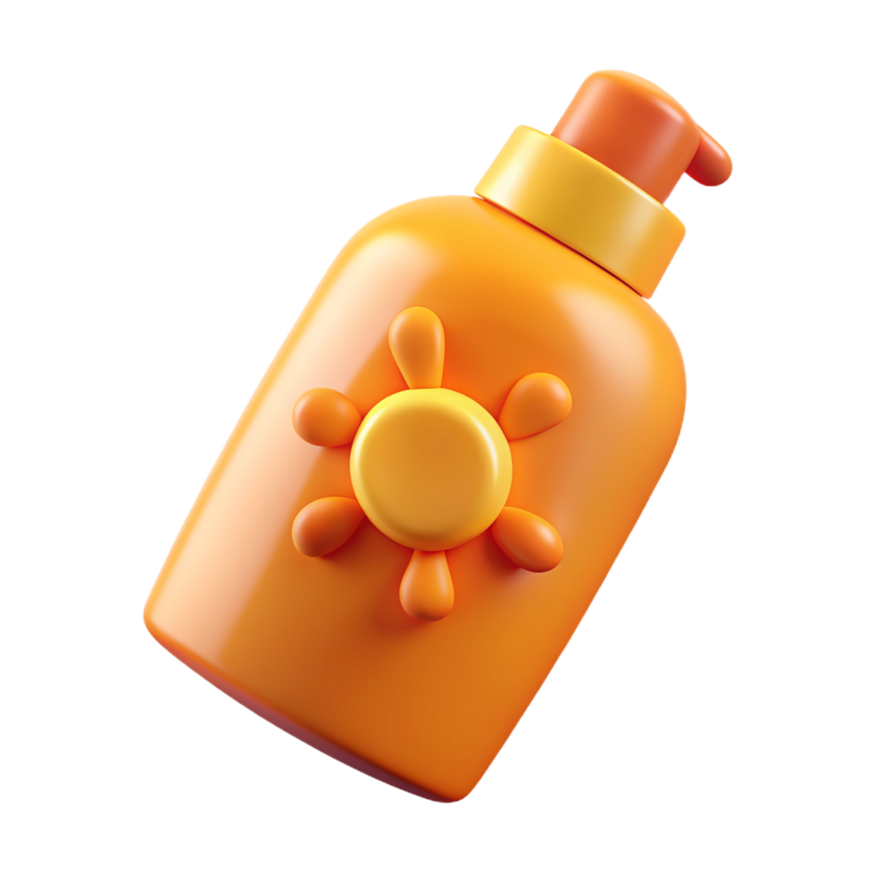 Sun Cream 3d Object png