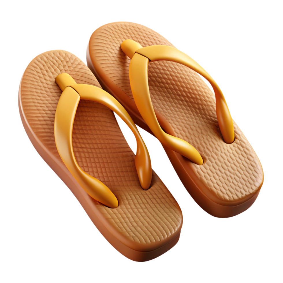 Straw Flip Flops 3d Image png