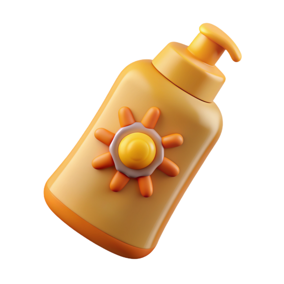 Sun Cream 3d Render png