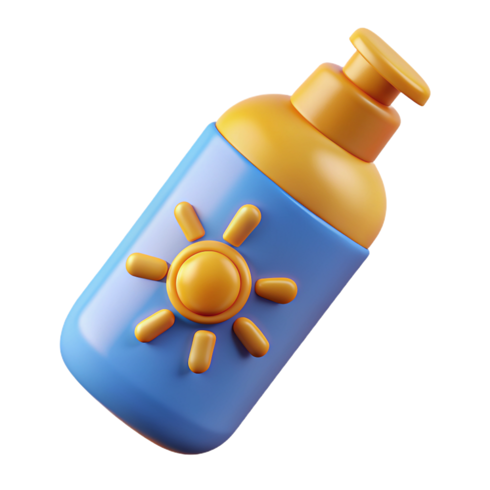 Sun Cream 3d Design png