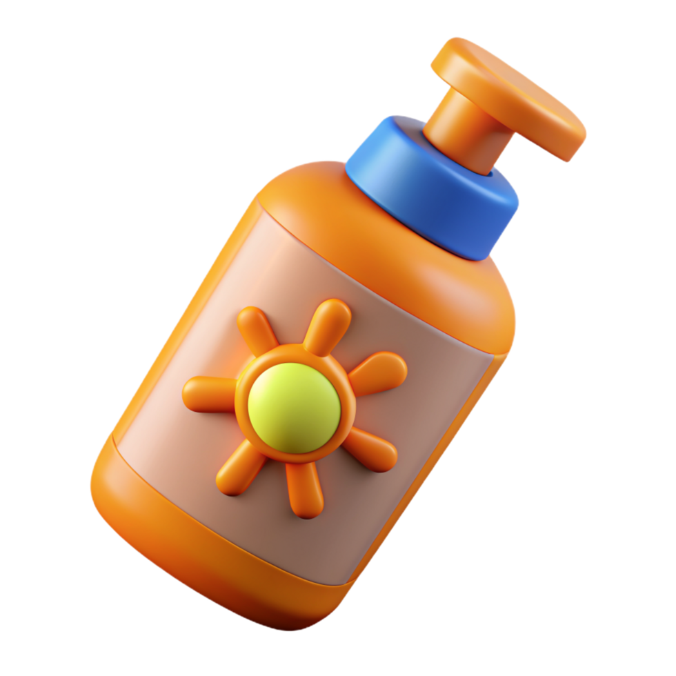 Sun Cream 3d Graphic png