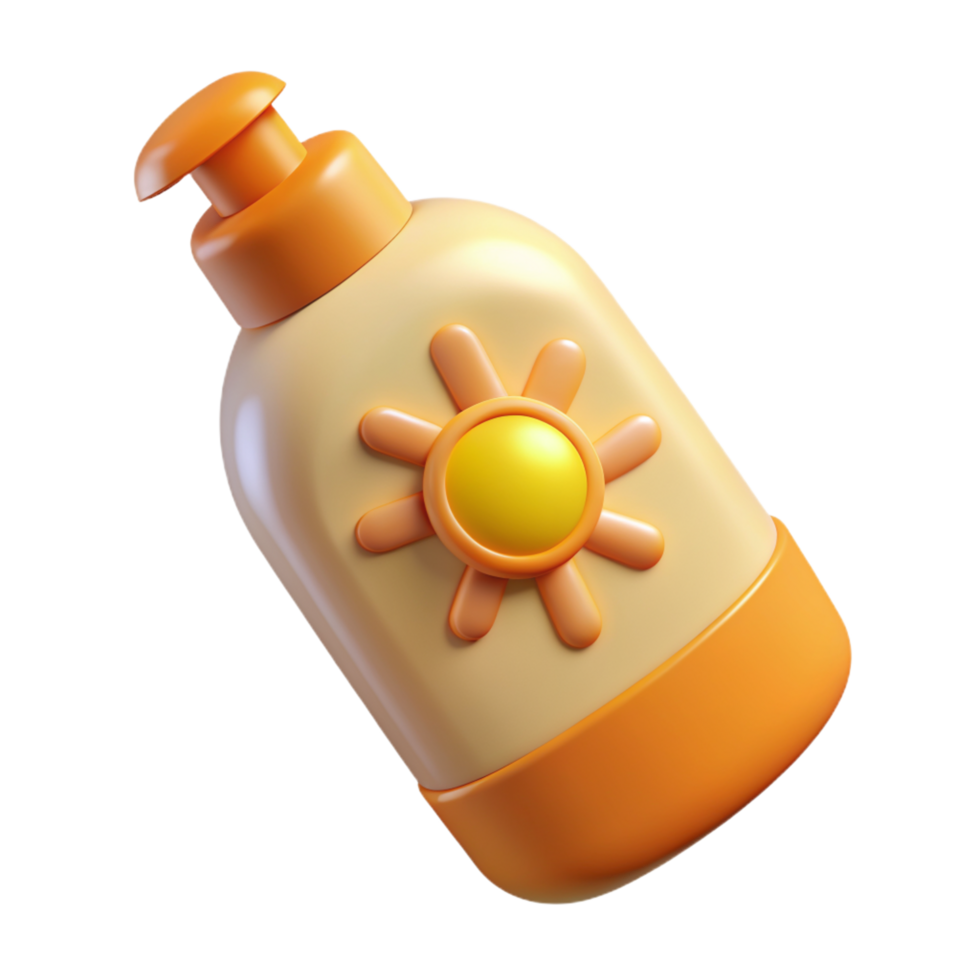 Sun Cream 3d Image png