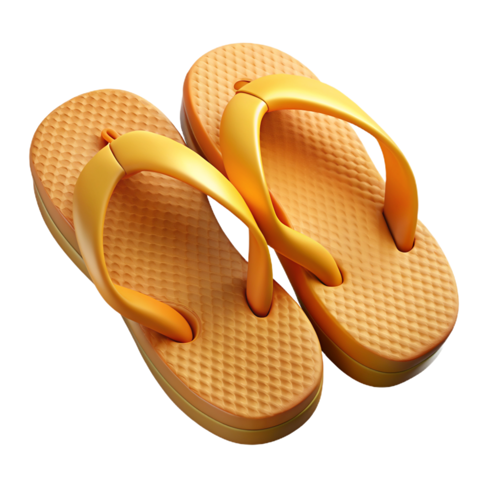 Straw Flip Flops 3d Concept png