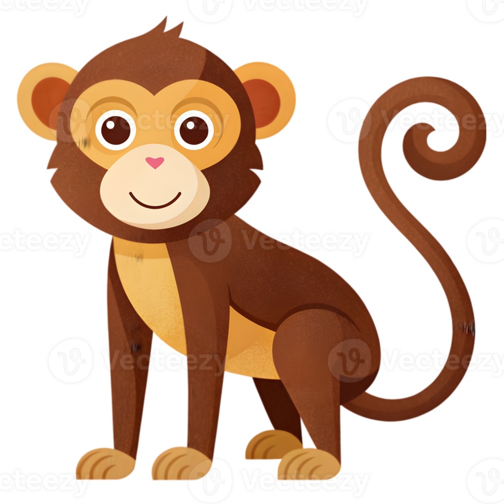 Brown Monkey - Isolated on Transparent Background png