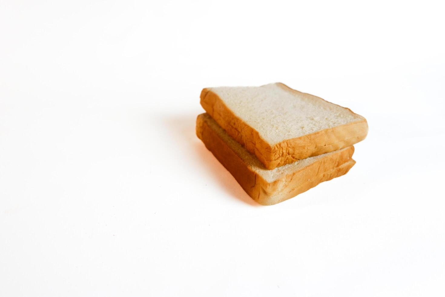 studio photography of bread on isolated white background photo