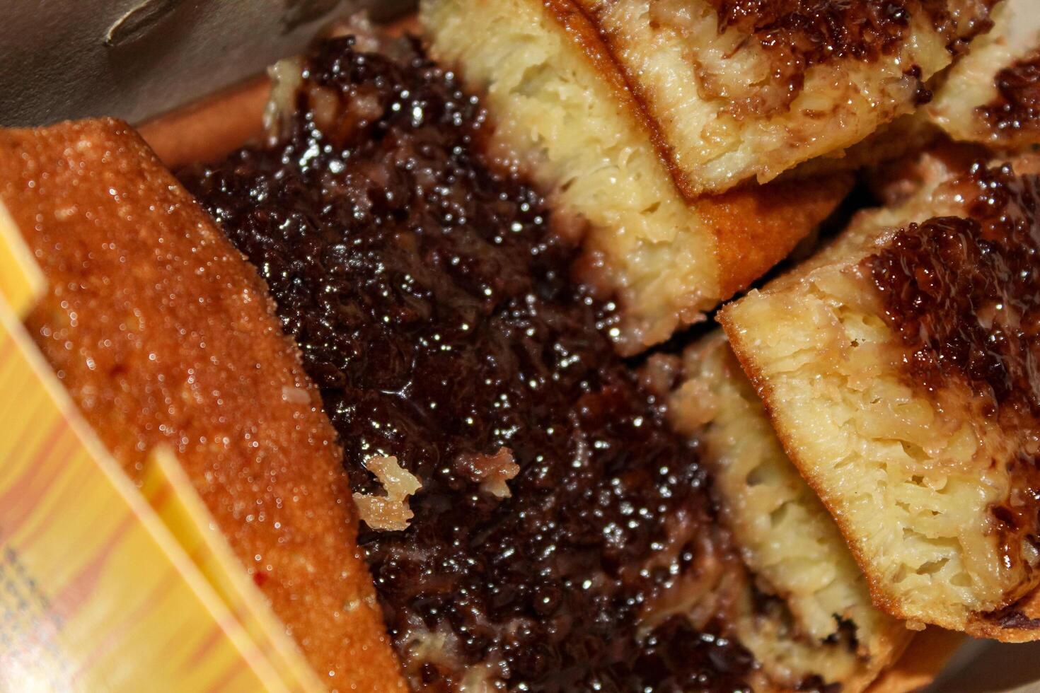 Sweet martabak with chocolate filling photo