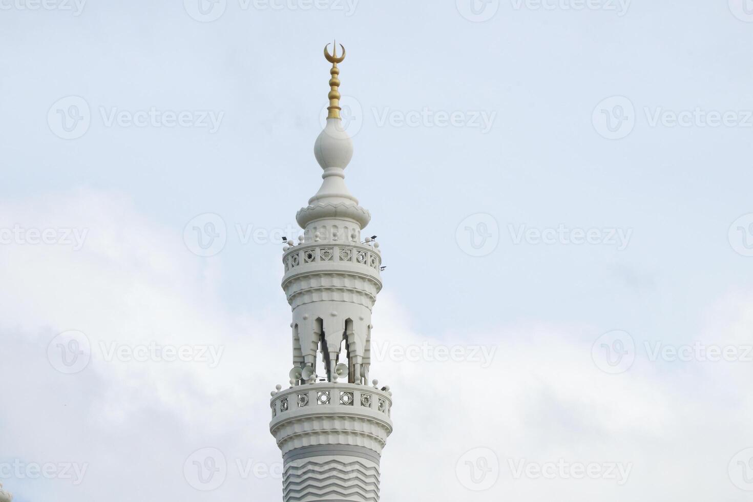 Beautiful mosque dome in sunny weather in the morning photo