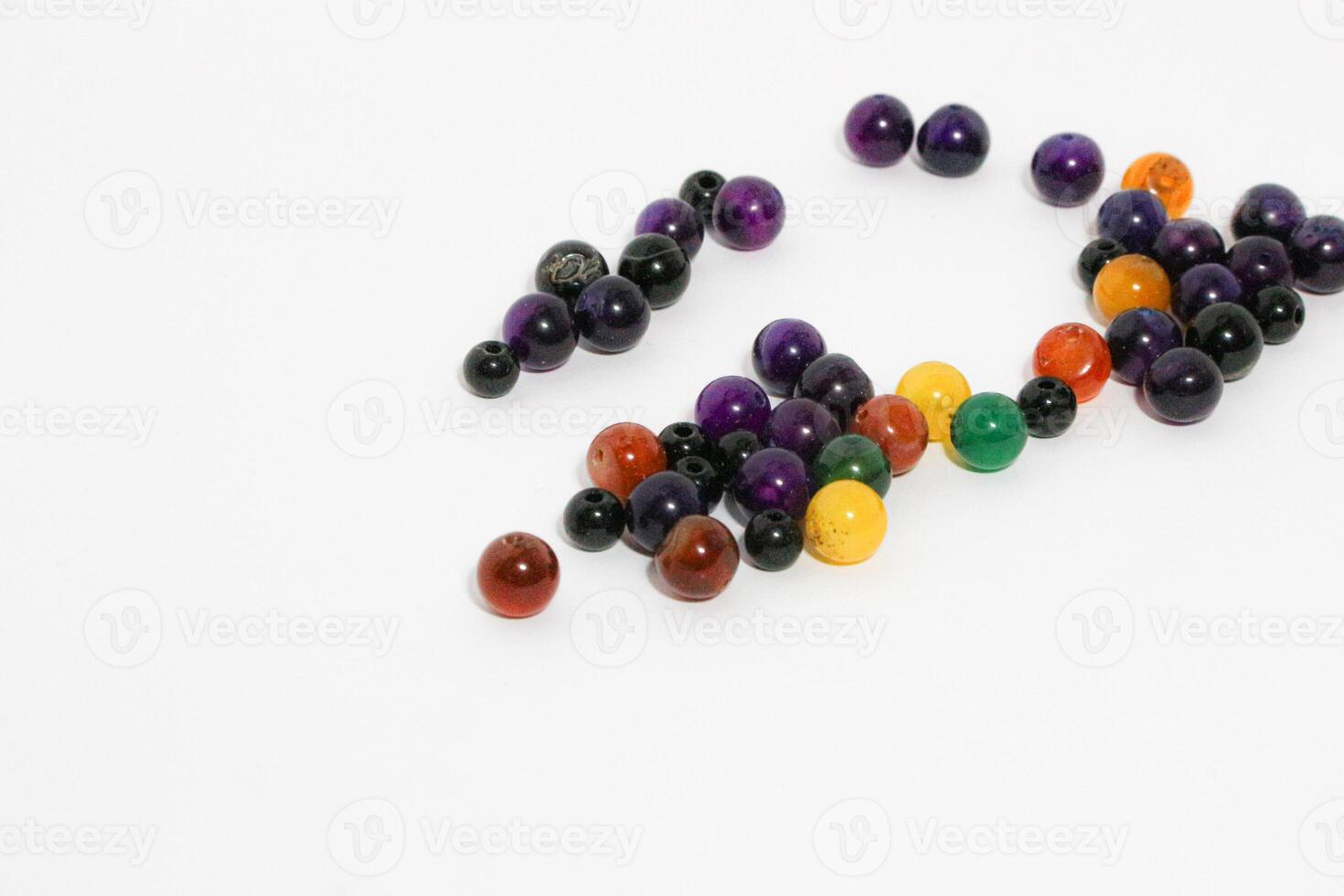 Colorful Beads Background. Background pattern of multicolor beads.Palette of colors beads. photo