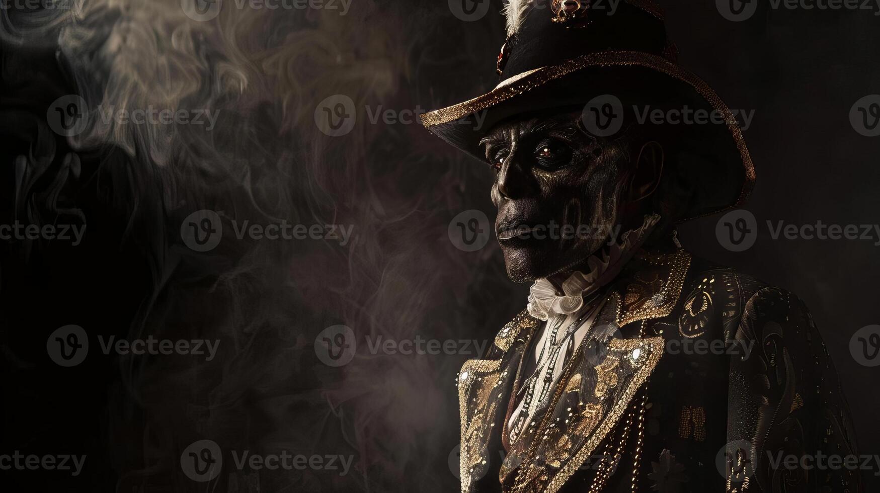 Tilted angle view of Baron Samedi photo