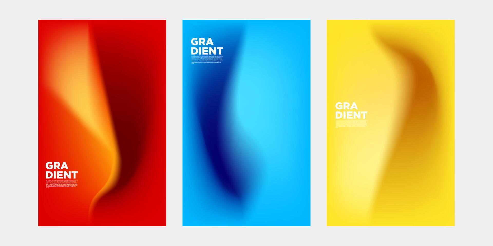 Collection of social media background templates. Gradient mesh technique. Social media templates for banners, flyers, posters, brochures, Instagram posts, etc. vector
