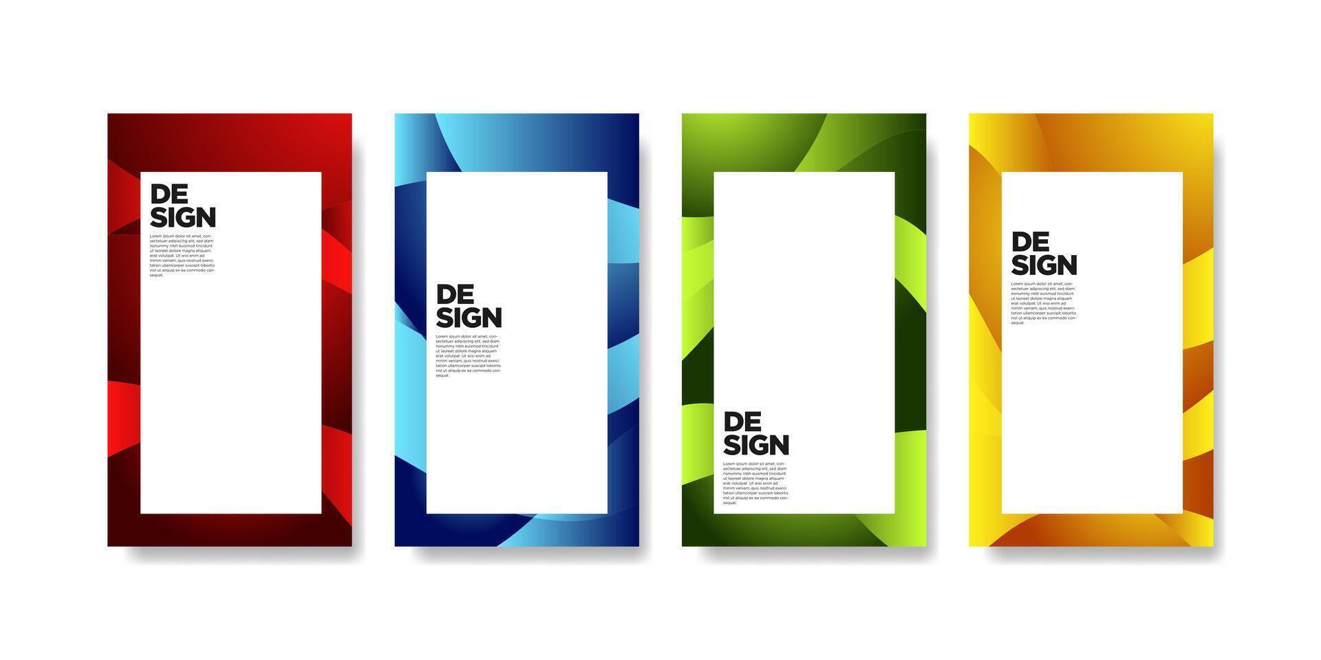set of industrial business geometric gradation templates. Very suitable for book covers, banners, flyers, brochures, posters, etc. vector