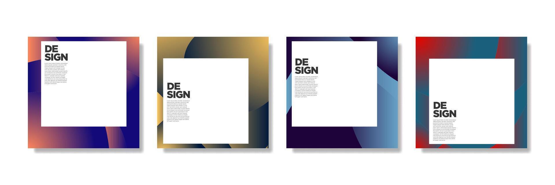 Modern colorful social media post template vector