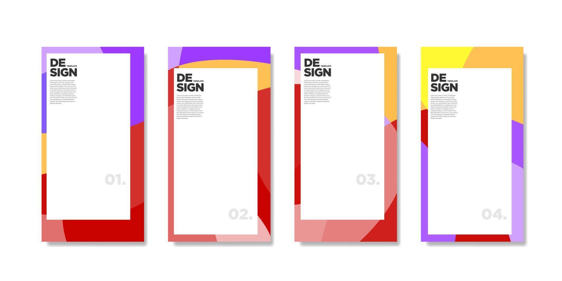Set of colorful modern templates vector