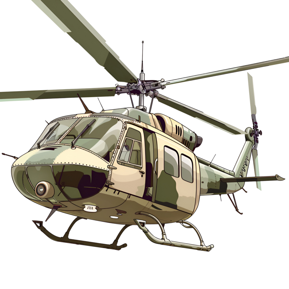 Cartoon Style Helicopter Chopper Logo Illustration No Background Perfect for Print on Demand T Shirt Design png