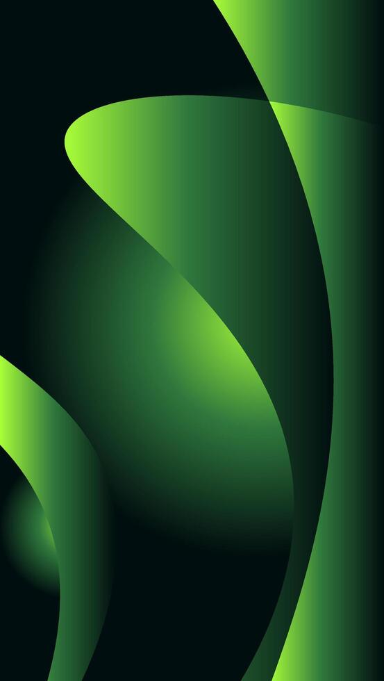 Glowing green gradient dark background vector