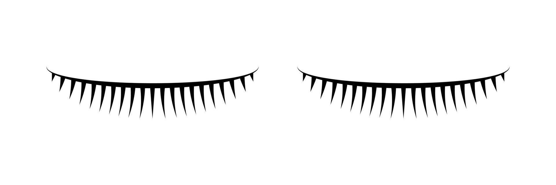 eyelash icon isolated on white background vector