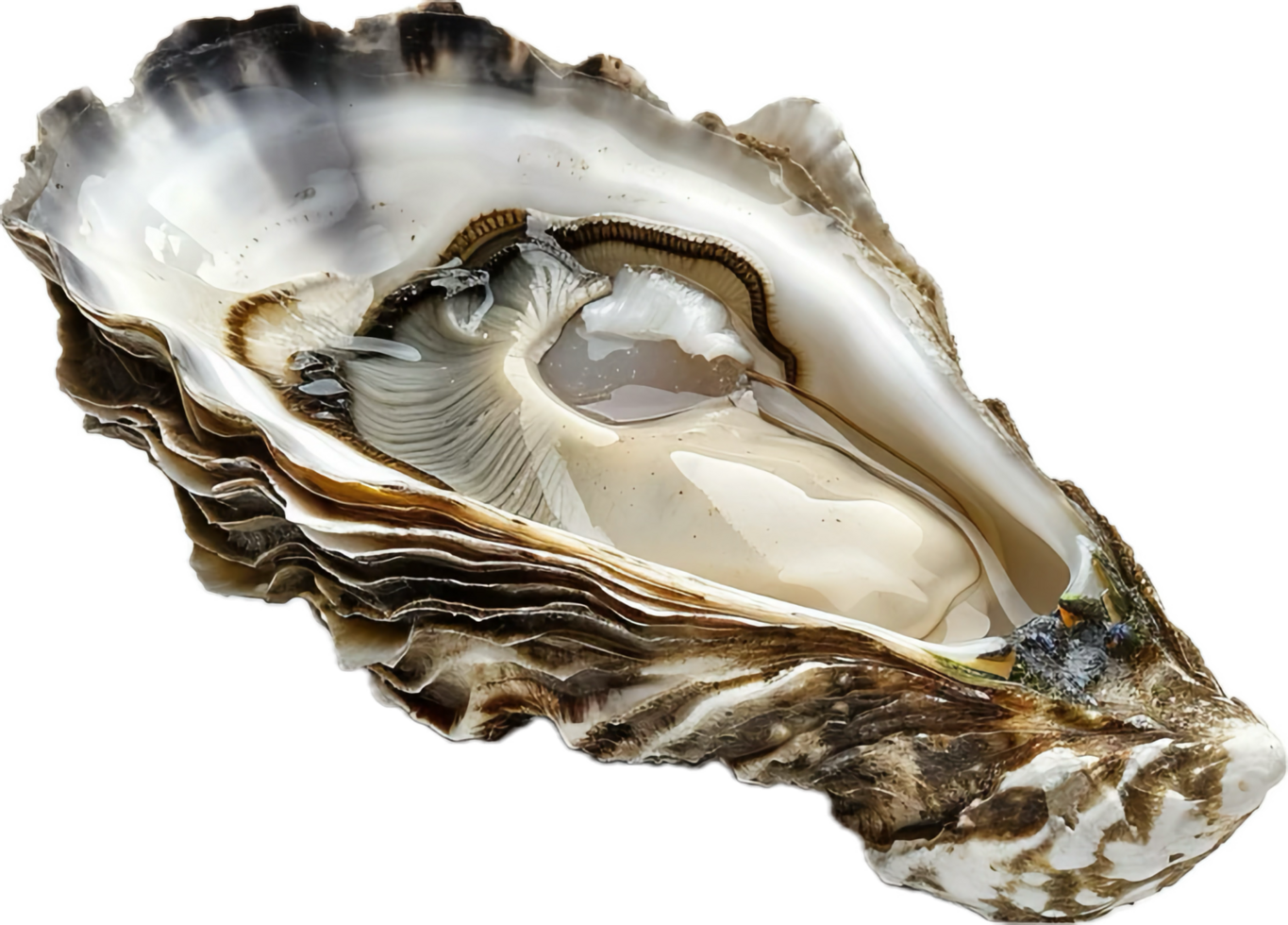 Close-Up of an Opened Seashell. png