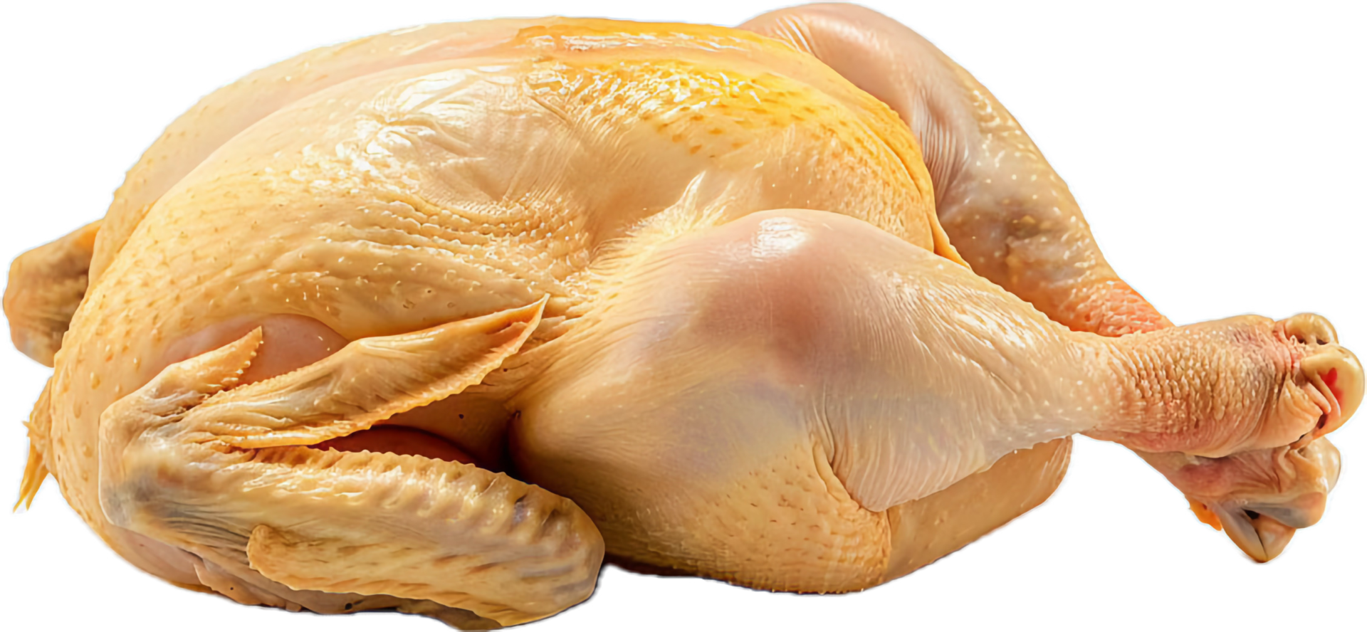 Raw Whole Chicken Ready for Cooking. png