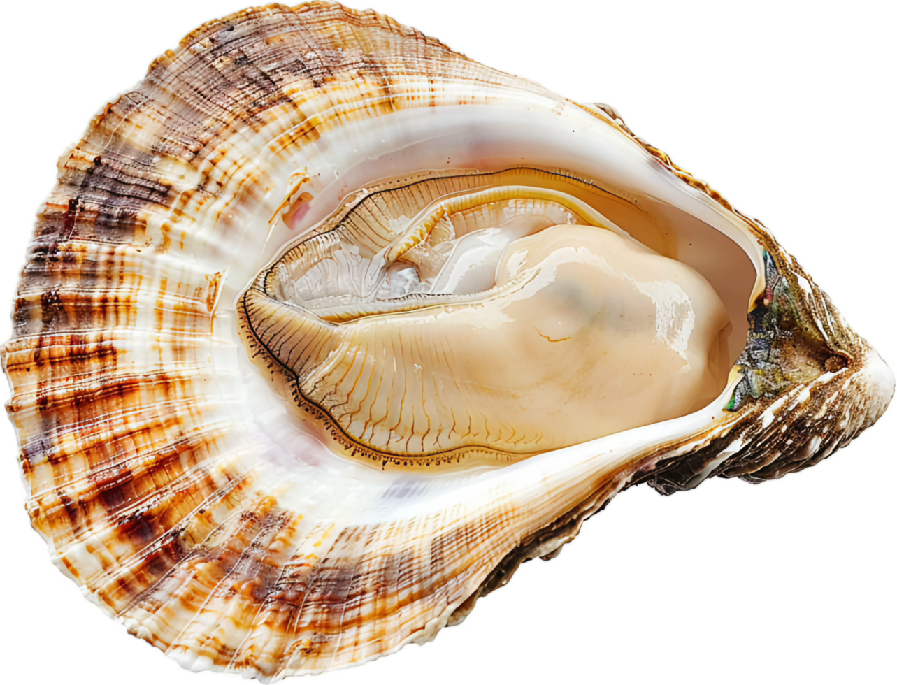 Close-Up of an Opened Seashell. png