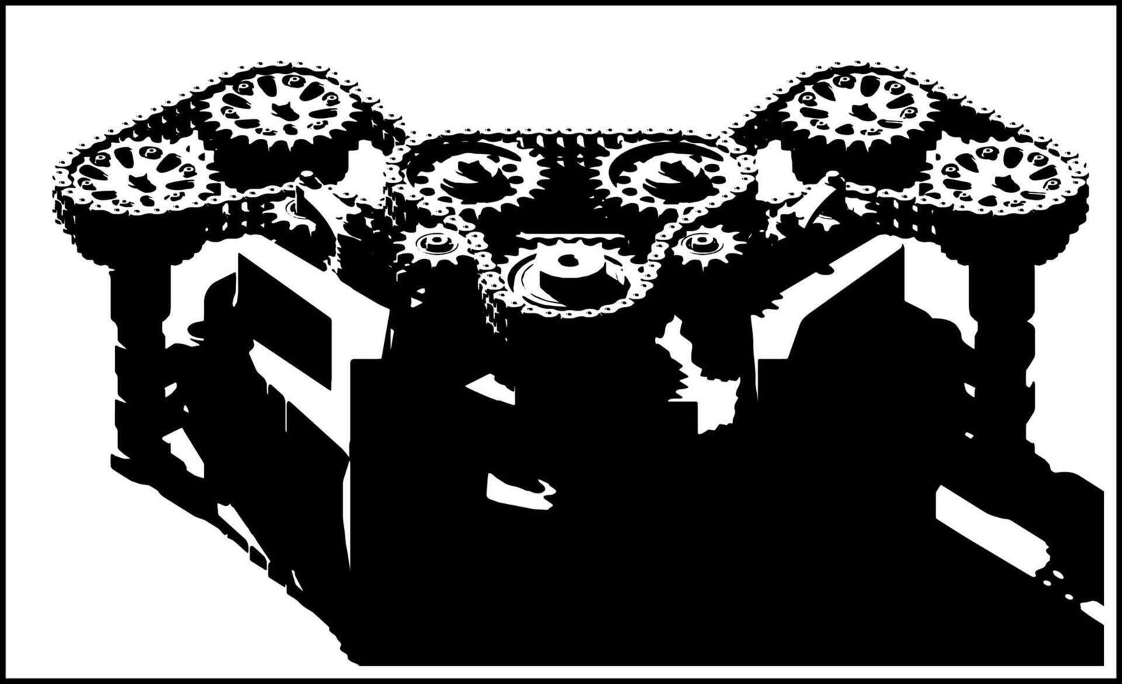 Gear chain drive mechanism vector