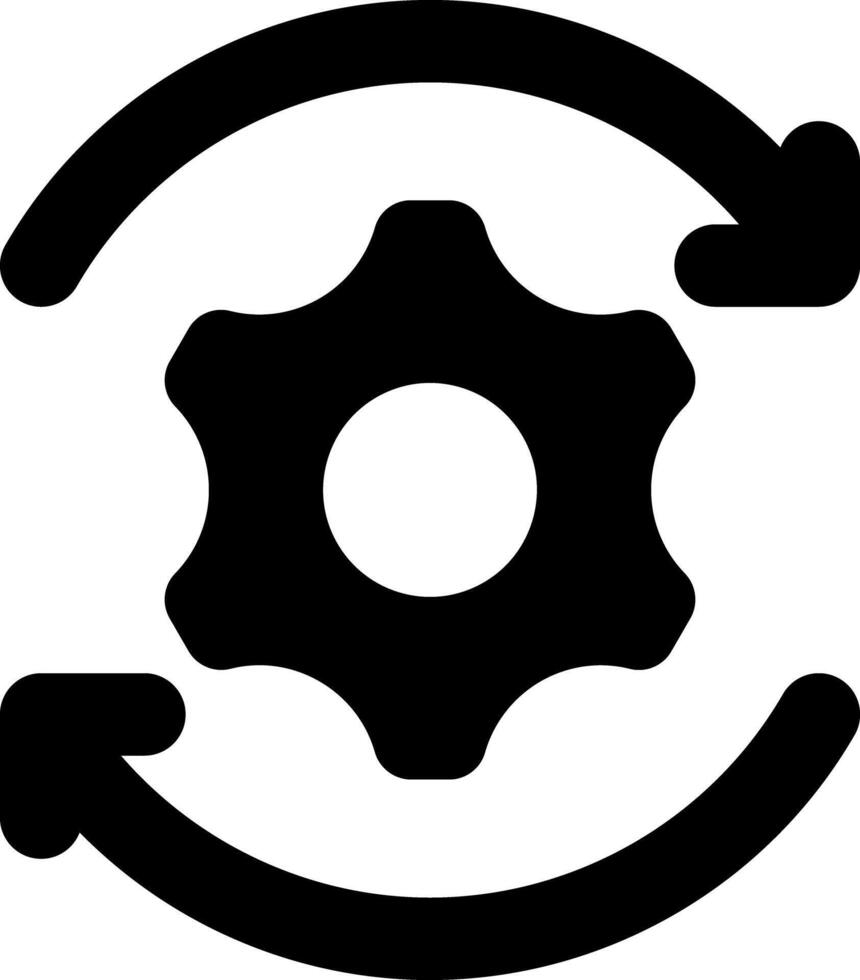 Update system setting Filled Icon vector