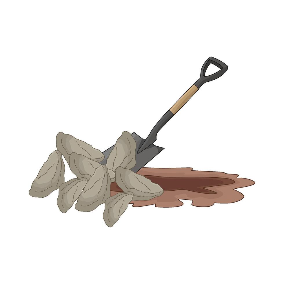 illustration of digging vector