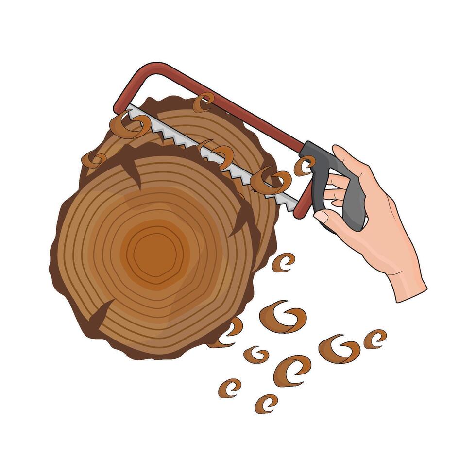 illustration of hacksaw vector