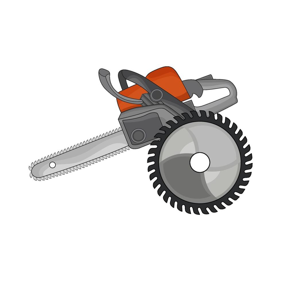 illustration of chainsaw vector