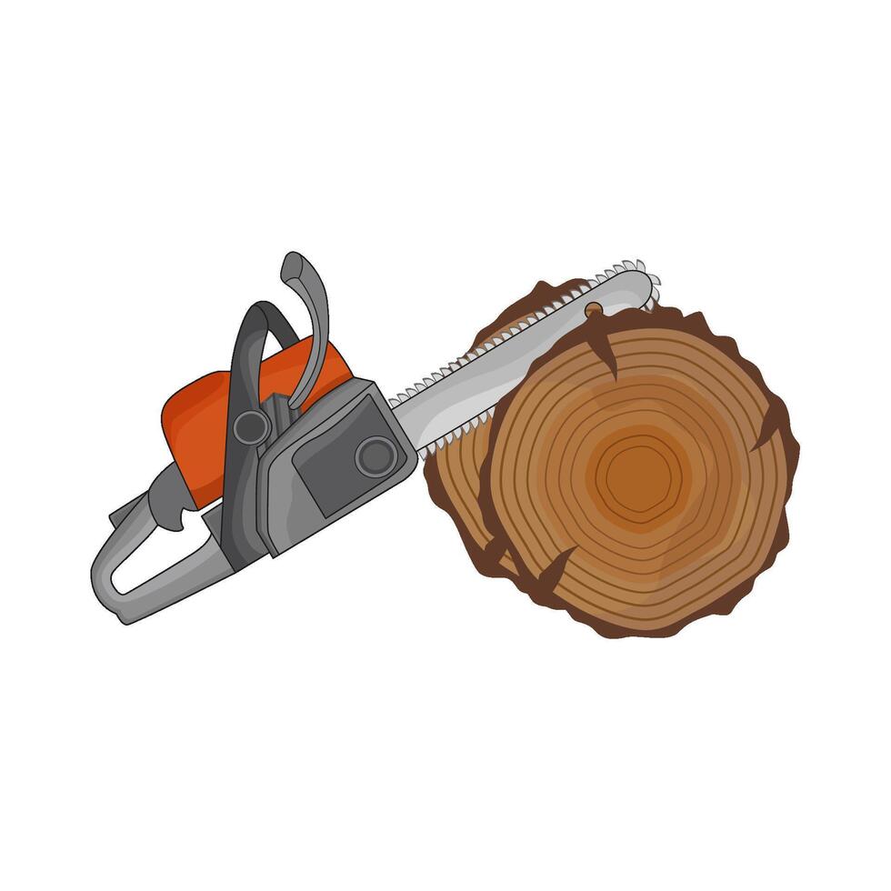 illustration of chainsaw vector