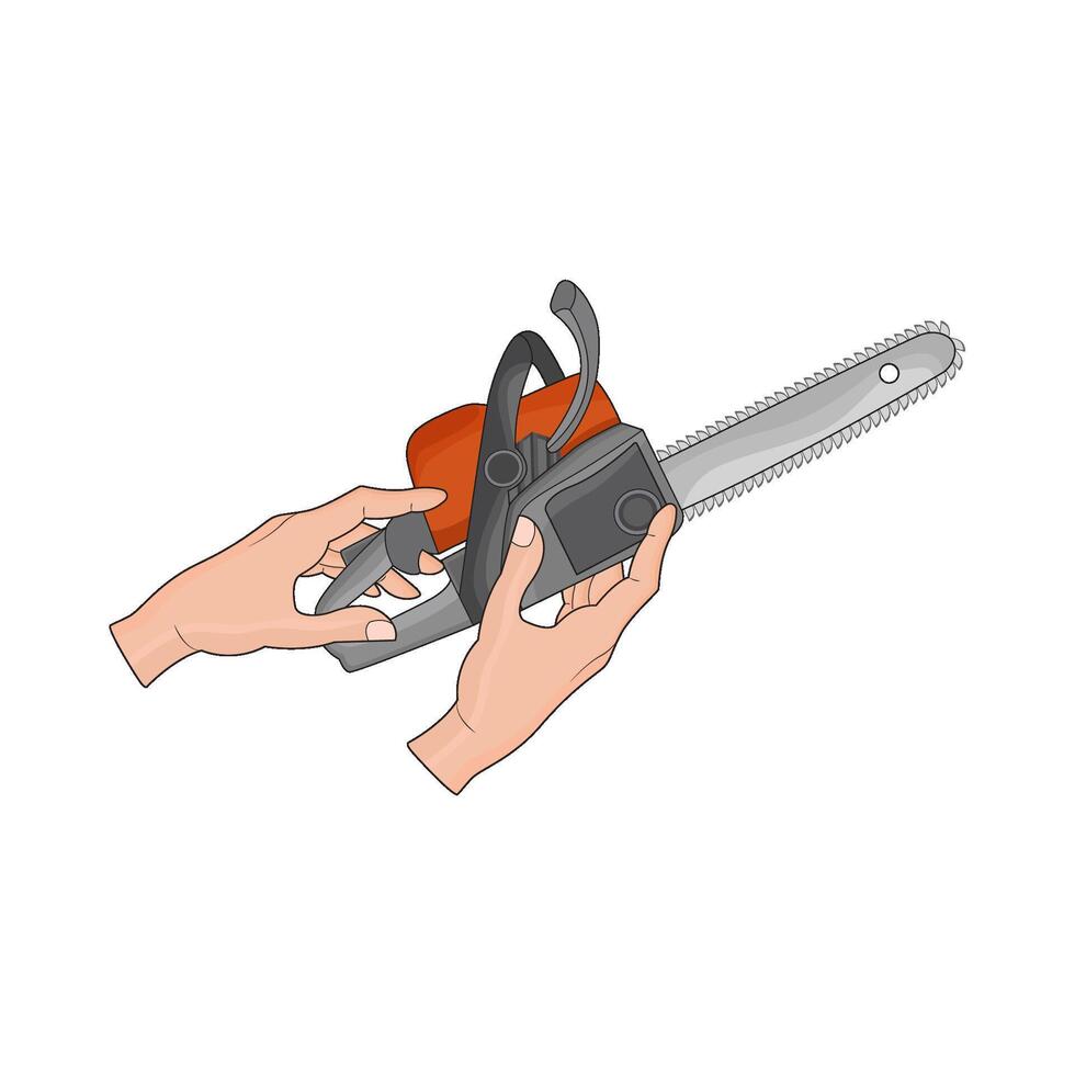 illustration of chainsaw vector