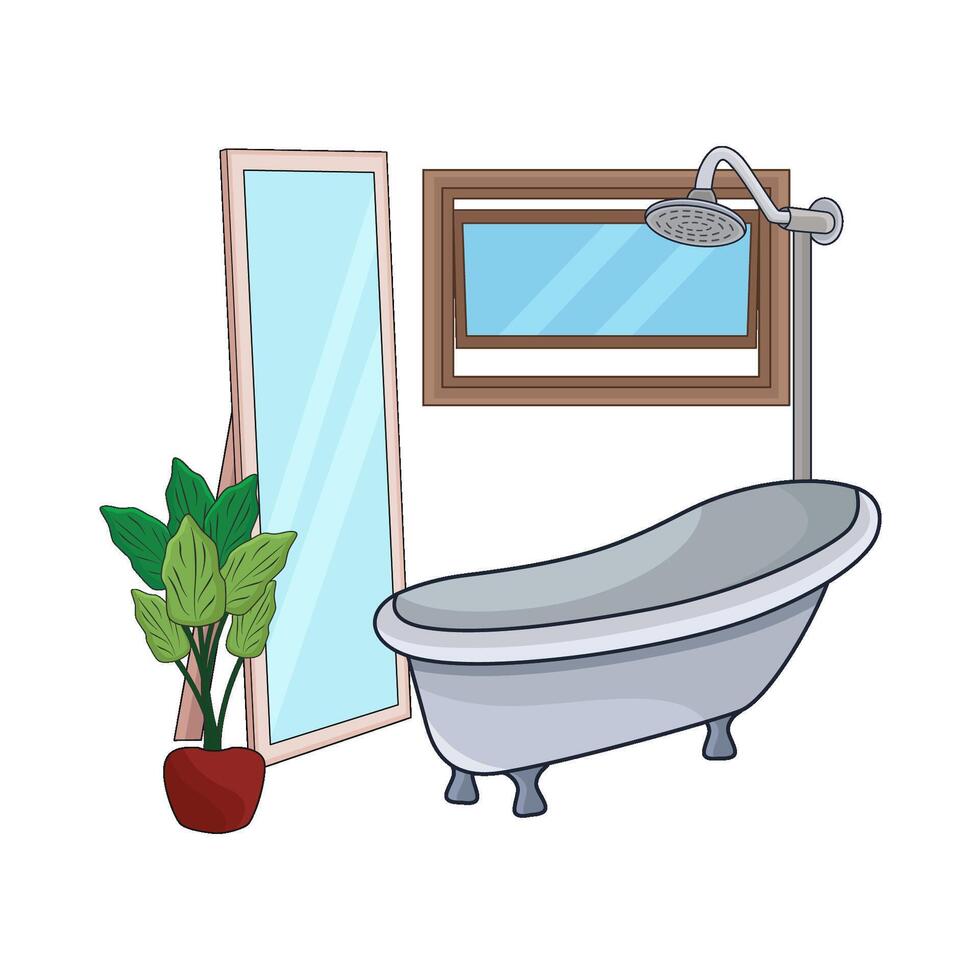 illustration of bathroom vector