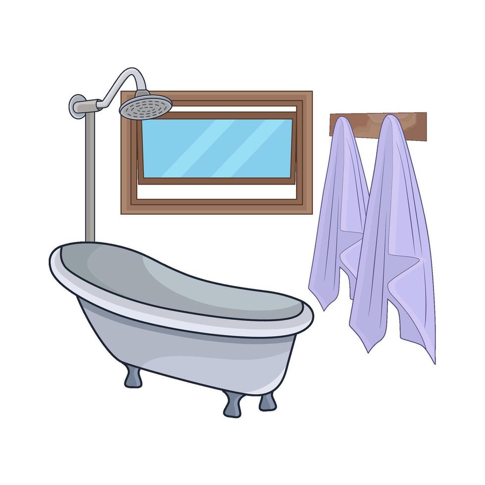 ilustración de baño vector