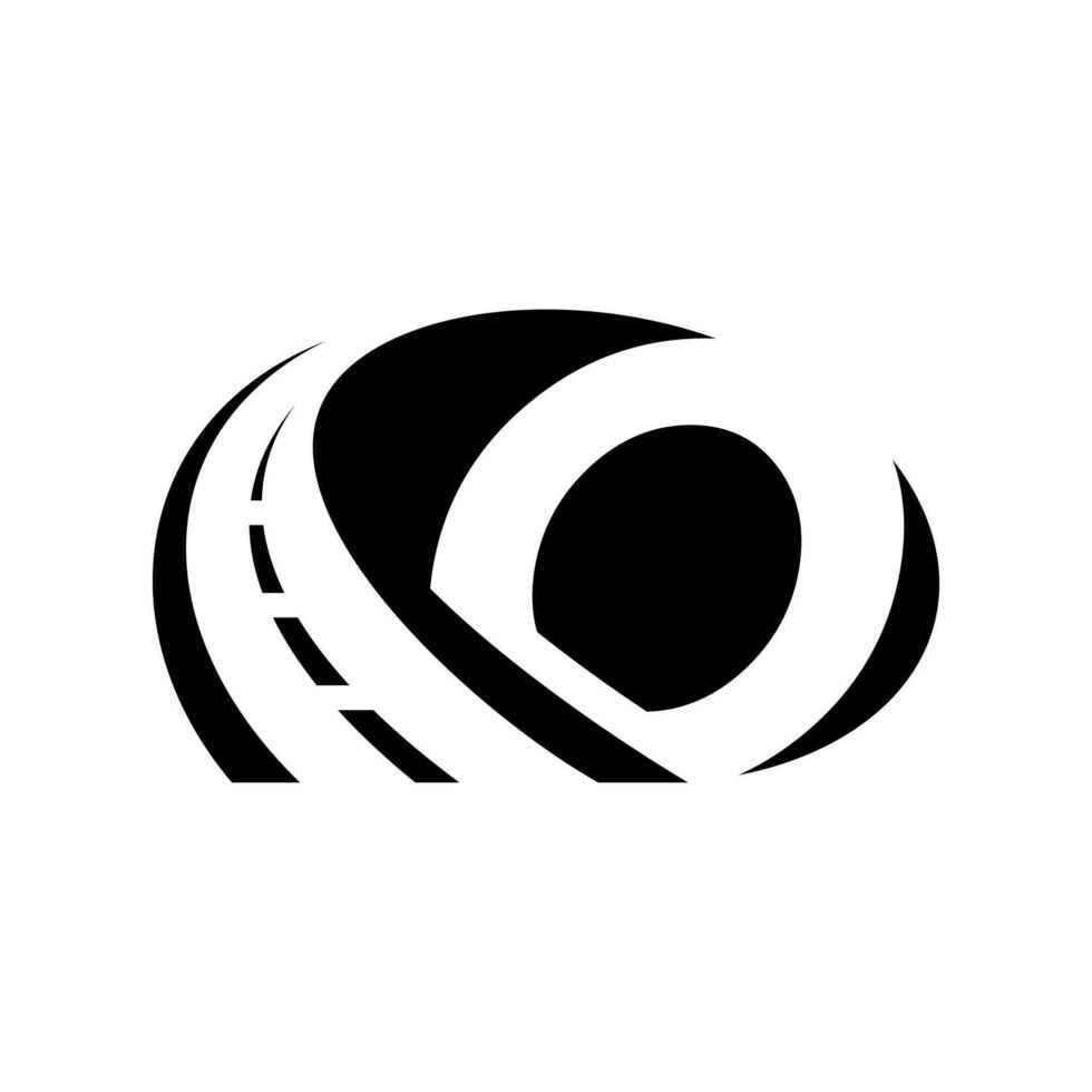 Modern Initial O Road Logo vector