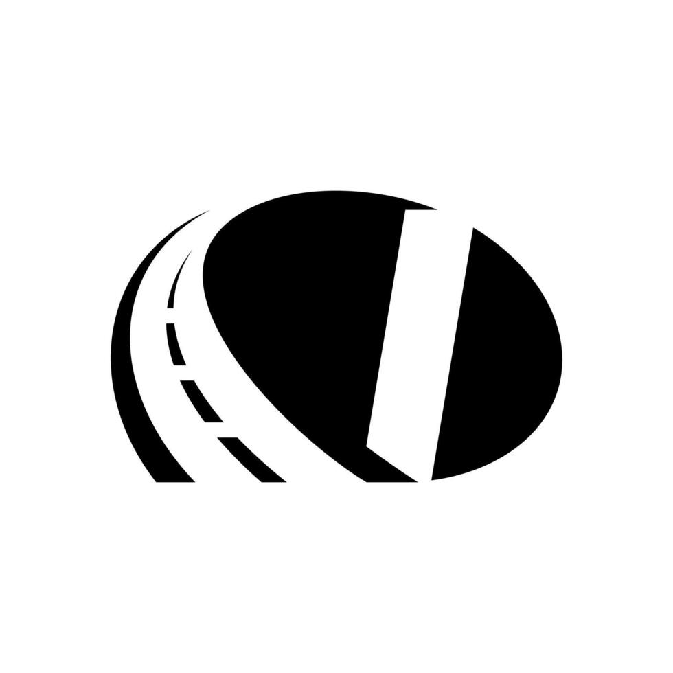 Modern Initial I Road Logo vector