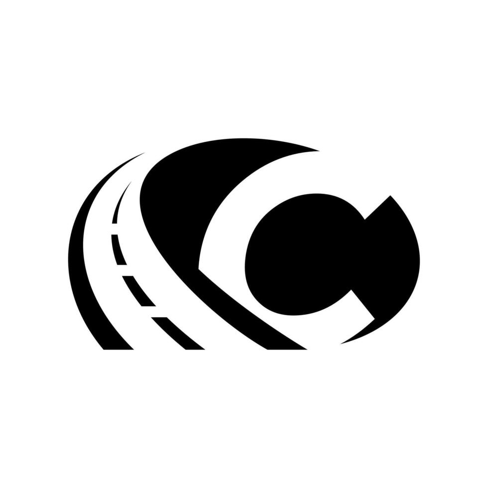 Modern Initial C Road Logo vector